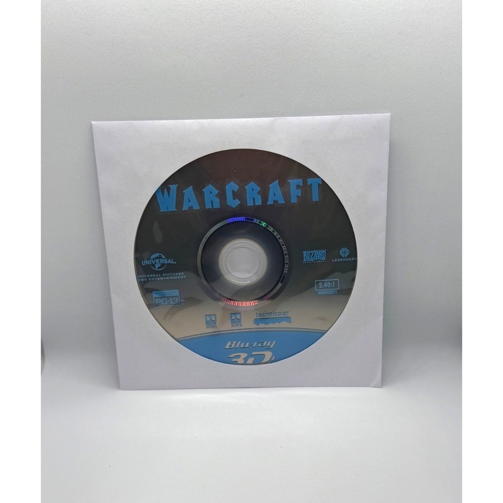 Warcraft Blu-ray 3D Disc Only Universal Pictures Legendary Fantasy Movie